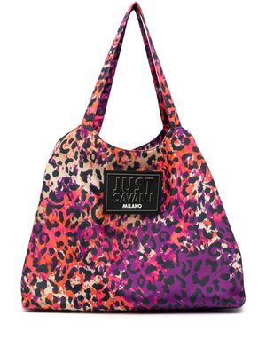 Just Cavalli leopard-print tote bag - Red