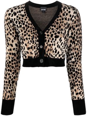 JUST CAVALLI leopard-print v-neck cardigan - Neutrals