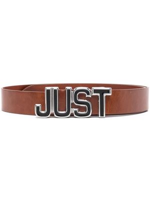 Just Cavalli logo-buckle leather belt - Brown