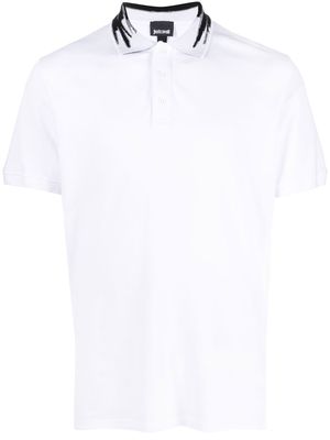 Just Cavalli logo-collar polo shirt - White