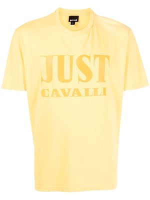 Just Cavalli logo cotton t-shirt - Yellow