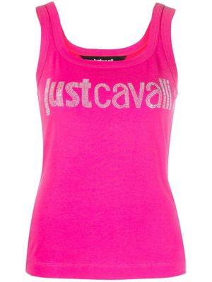Just Cavalli logo-embellished tank top - Pink