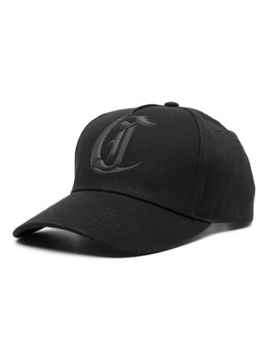 Just Cavalli logo-embossed cotton baseball cap - Black