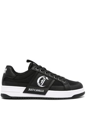 Just Cavalli logo-embossed panelled sneakers - Black