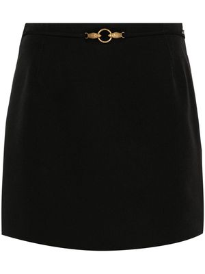 Just Cavalli logo-engraved mini skirt - Black
