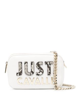 Just Cavalli logo-lettering cross body bag - White