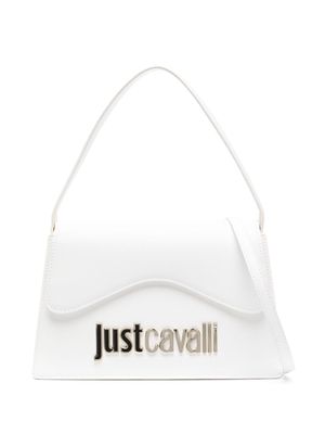 Just Cavalli logo-lettering faux-leather tote bag - White