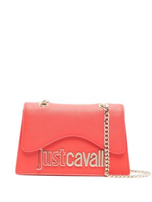 Just Cavalli logo lettering shoulder bag - Red