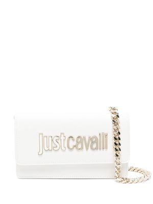 Just Cavalli logo-lettering shoulder strap - White