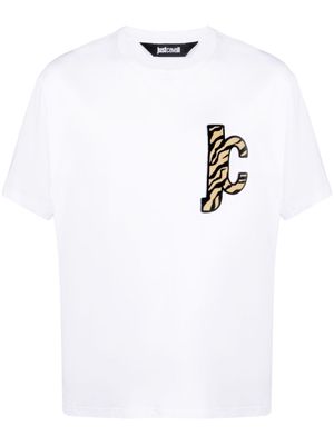 Just Cavalli logo-patch cotton T-shirt - White