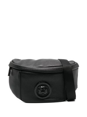 Just Cavalli logo-patch faux-leather belt bag - Black