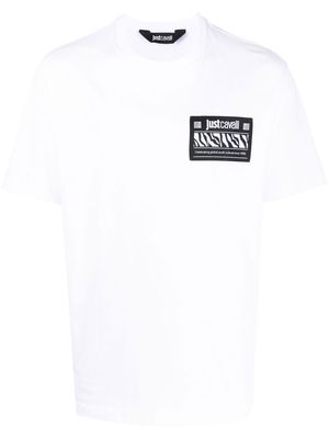 Just Cavalli logo-patch short-sleeve T-shirt - White