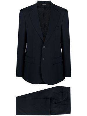 Just Cavalli logo-patch single-breasted suit - Blue