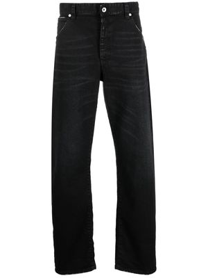 Just Cavalli logo-patch straight-leg jeans - Black