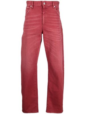 Just Cavalli logo-patch straight-leg jeans - Red