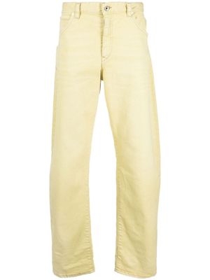 Just Cavalli logo-patch straight-leg jeans - Yellow