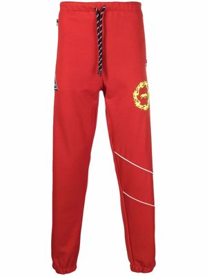 Just Cavalli logo patch track pants - Red
