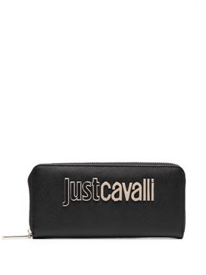 Just Cavalli logo-plaque Continental wallet - Black
