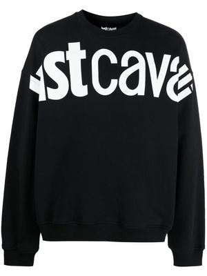 Just Cavalli logo-print cotton sweater - Black