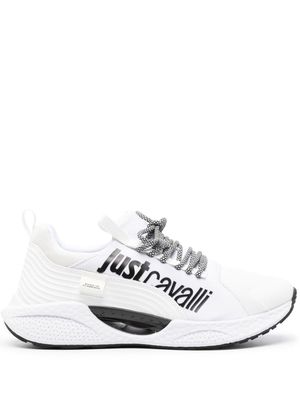 Just Cavalli logo-print panelled chunky sneakers - White