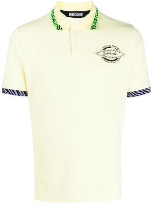 Just Cavalli logo-print polo shirt - Yellow