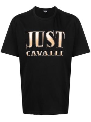 Just Cavalli logo-print short-sleeve T-shirt - Black