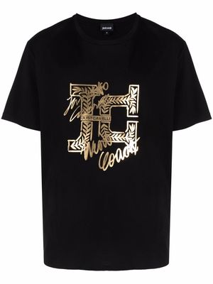 Just Cavalli logo-print short sleeved T-shirt - Black