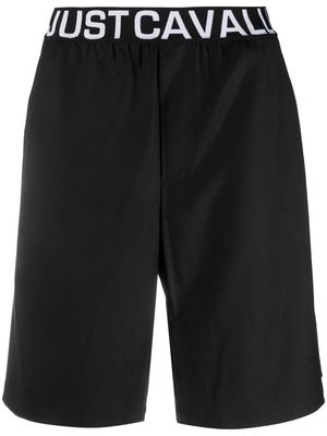 Just Cavalli logo-print shorts - Black
