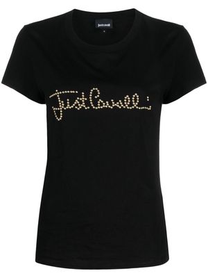 Just Cavalli Malibu logo-embellished cotton T-shirt - Black