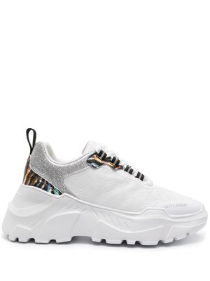 Just Cavalli monogram panelled chunky sneakers - White