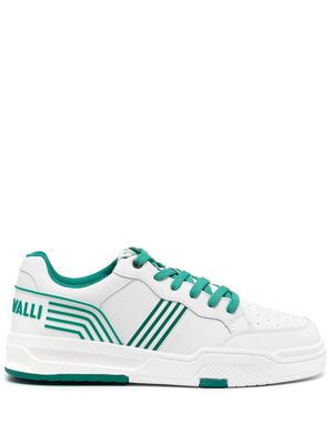 Just Cavalli panelled-design leather sneakers - White
