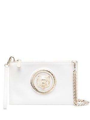 Just Cavalli panther-plaque crossbody bag - White