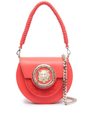 Just Cavalli panther-plaque shoulder bag - Red