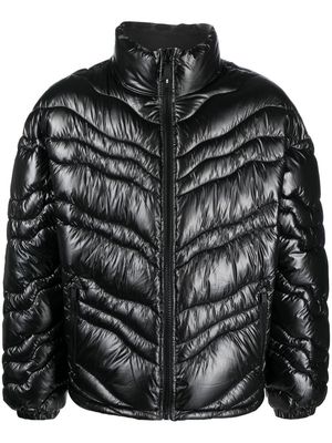 Just Cavalli quilted zip-up jacket - Black