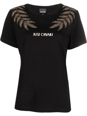 Just Cavalli rhinestone-embellished T-shirt - Black