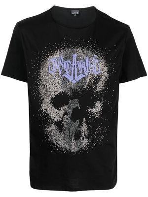 Just Cavalli skull-print short-sleeve T-shirt - Black