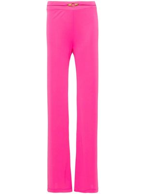Just Cavalli snake-detail flared trousers - Pink