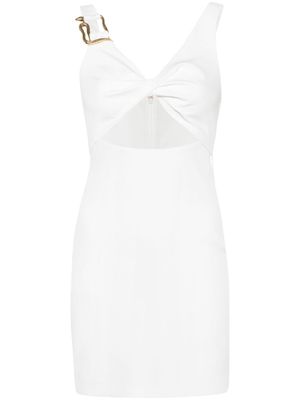 Just Cavalli snake-embellished mini dress - White
