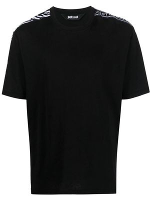 Just Cavalli striped sleeve t-shirt - Black