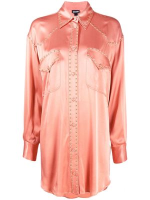 Just Cavalli stud-embellished satin shirt - Pink