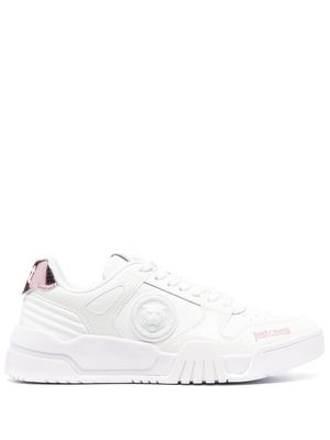 Just Cavalli Tiger Head faux-leather sneakers - White