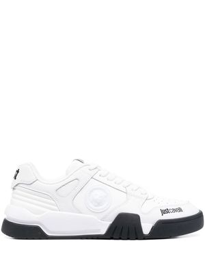 Just Cavalli tiger-plaque low-top sneakers - White