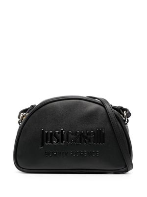 Just Cavalli tonal logo-plaque shoulder bag - Black