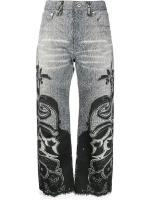 Just Cavalli two-tone cropped jeans - Grey