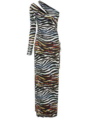 Just Cavalli zebra-print maxi dress - Black