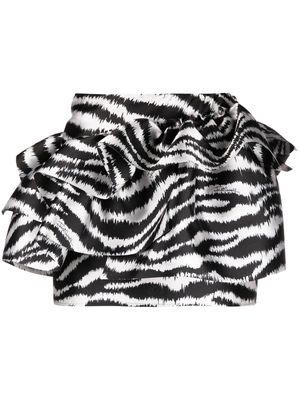 Just Cavalli zebra-print mini-skirt - Black