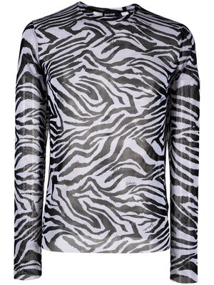 Just Cavalli zebra stretch-knit T-shirt - Black