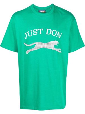 Just Don logo-print cotton T-shirt - Green