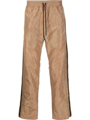 Just Don side-stripe elasticated trousers - Brown