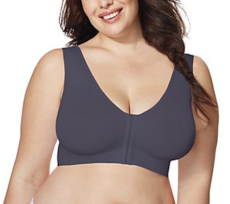 Just My Size Set of 2 Pure Comfort Front Close Wirefree Bra